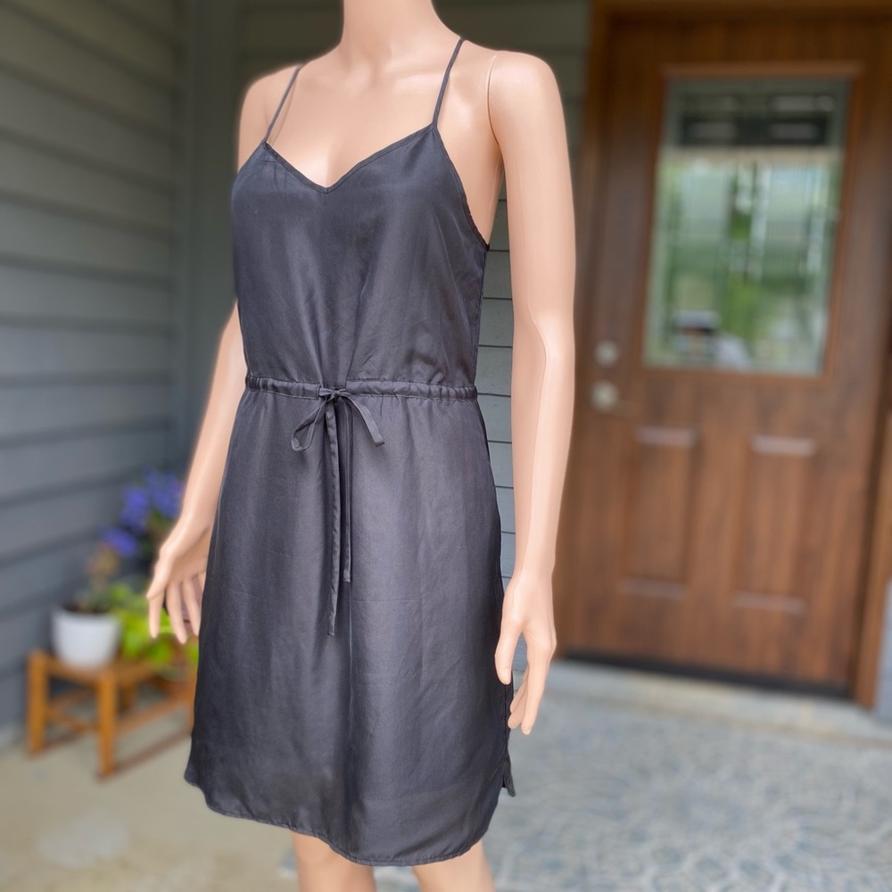 Madewell black Silk mini dress